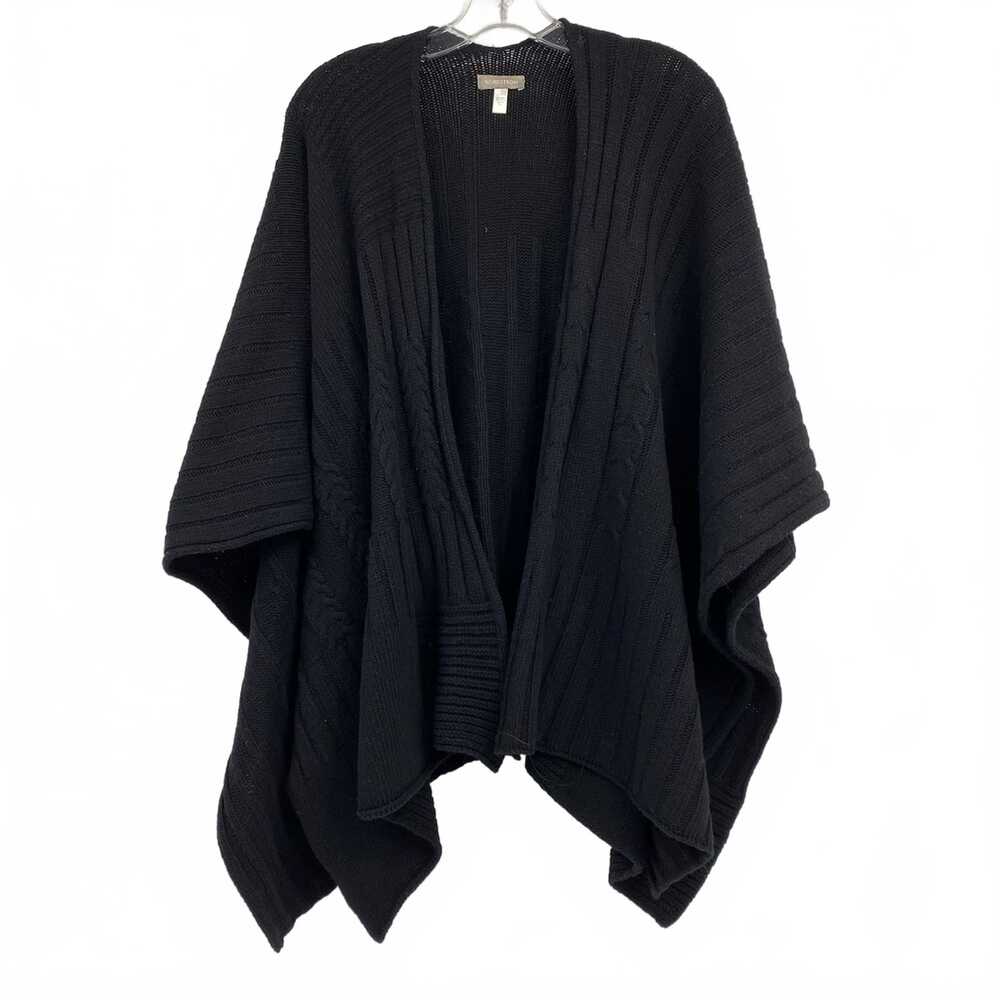 Nordstrom Black Wool Knit Shawl | Women’s One-Size Shrug, OS
